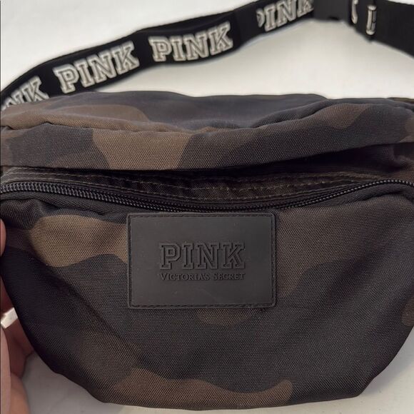PINK Victoria's Secret Camouflage Waist Bag - Black and Brown - Picture 2 of 3